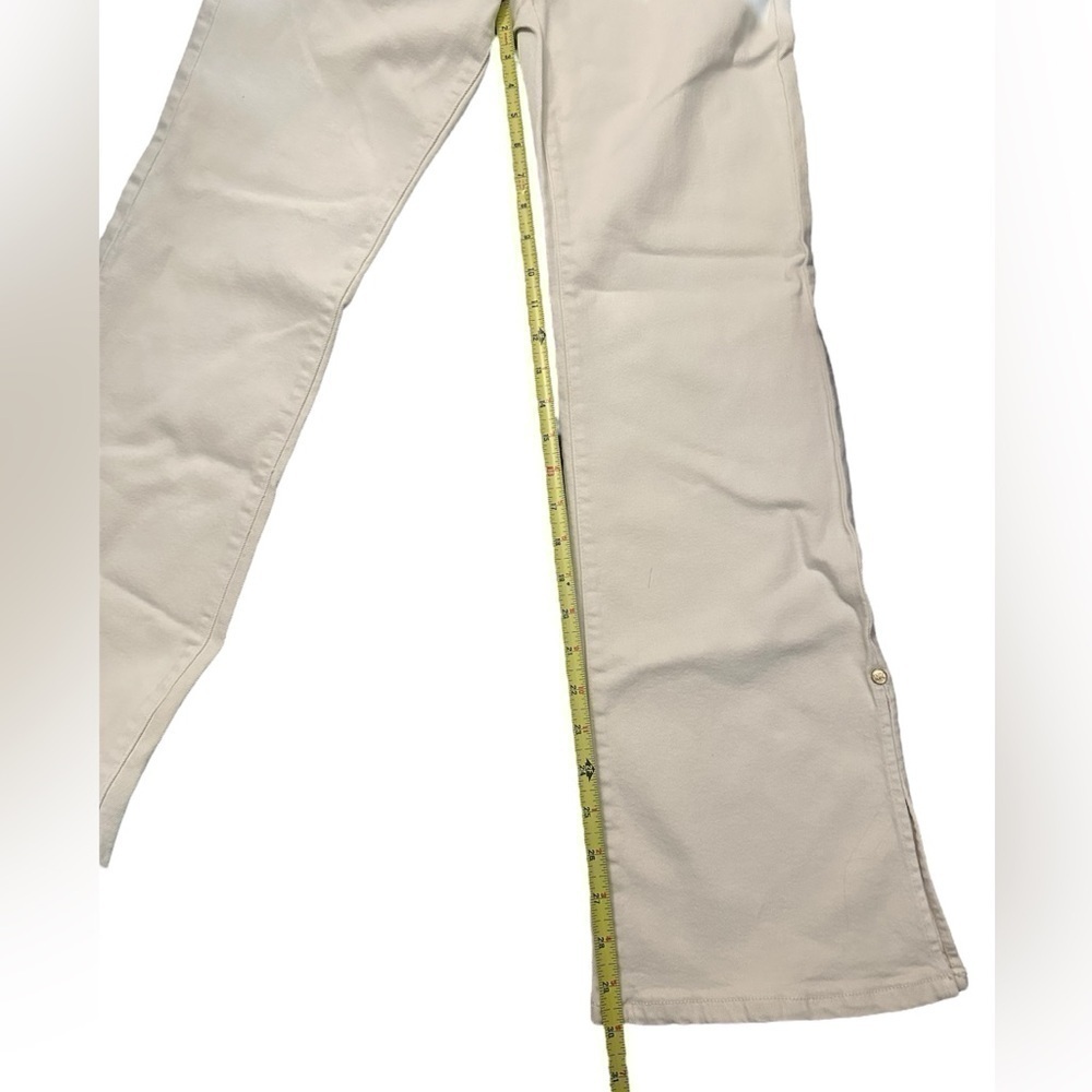 NWT MICHAEL KORS Split-Hem Cropped Flared Jeans / Bone Color / Size 4 - Picture 16 of 16